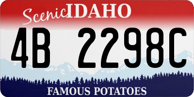 ID license plate 4B2298C