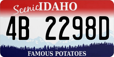 ID license plate 4B2298D