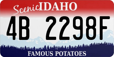 ID license plate 4B2298F