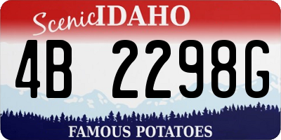 ID license plate 4B2298G
