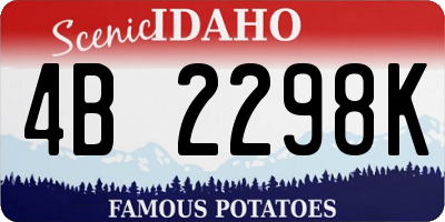 ID license plate 4B2298K