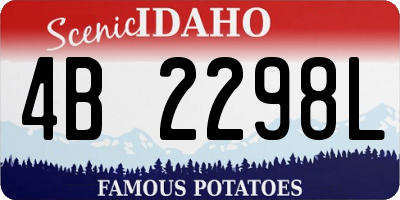 ID license plate 4B2298L