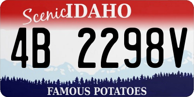 ID license plate 4B2298V