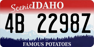 ID license plate 4B2298Z