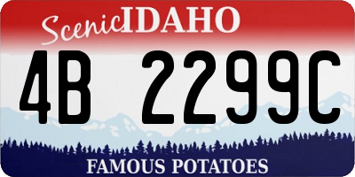 ID license plate 4B2299C