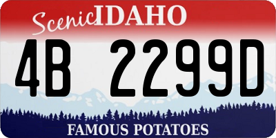 ID license plate 4B2299D