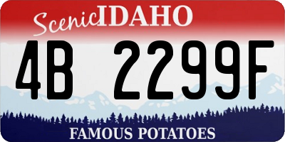 ID license plate 4B2299F