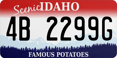 ID license plate 4B2299G