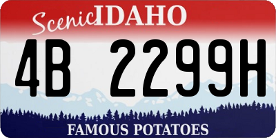 ID license plate 4B2299H