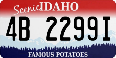 ID license plate 4B2299I