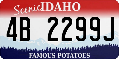 ID license plate 4B2299J