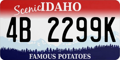 ID license plate 4B2299K