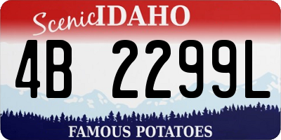 ID license plate 4B2299L