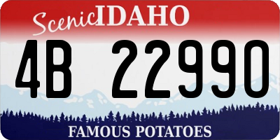 ID license plate 4B2299O