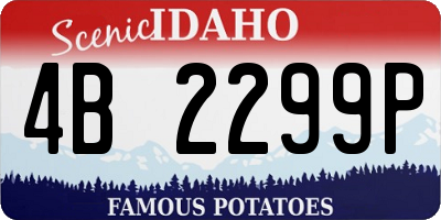 ID license plate 4B2299P