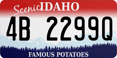 ID license plate 4B2299Q