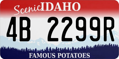 ID license plate 4B2299R