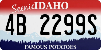 ID license plate 4B2299S