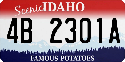 ID license plate 4B2301A