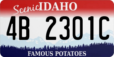 ID license plate 4B2301C