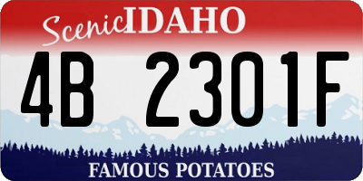 ID license plate 4B2301F