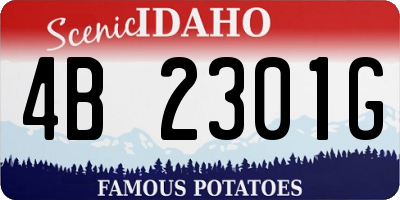 ID license plate 4B2301G