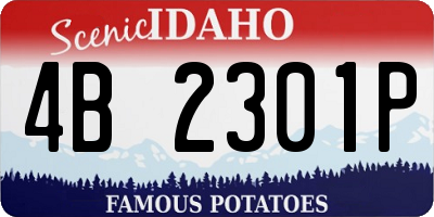 ID license plate 4B2301P