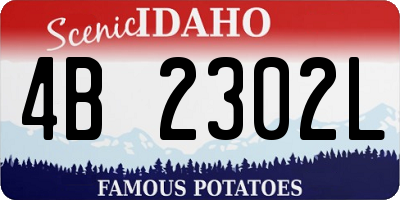 ID license plate 4B2302L