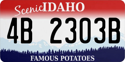 ID license plate 4B2303B