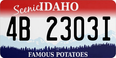 ID license plate 4B2303I
