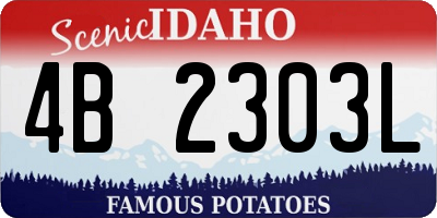 ID license plate 4B2303L