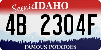 ID license plate 4B2304F