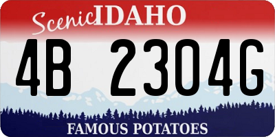 ID license plate 4B2304G