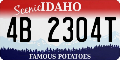 ID license plate 4B2304T