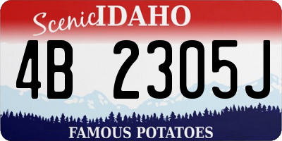 ID license plate 4B2305J