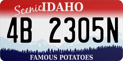 ID license plate 4B2305N