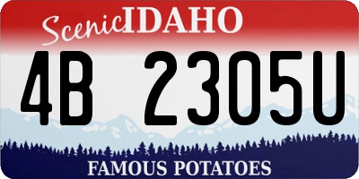 ID license plate 4B2305U