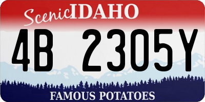 ID license plate 4B2305Y