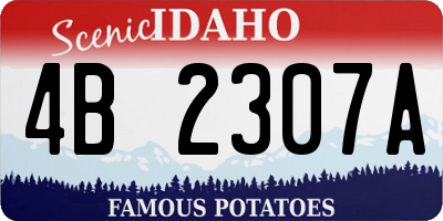ID license plate 4B2307A