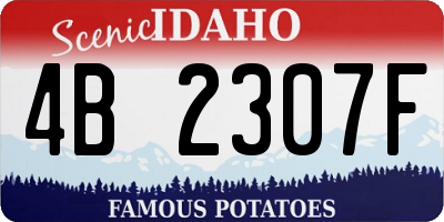 ID license plate 4B2307F