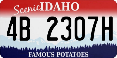 ID license plate 4B2307H