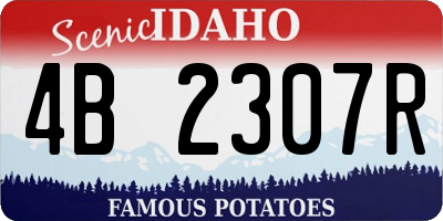 ID license plate 4B2307R