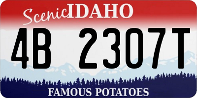 ID license plate 4B2307T