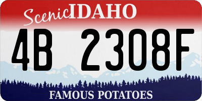 ID license plate 4B2308F