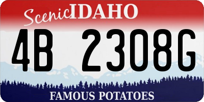 ID license plate 4B2308G