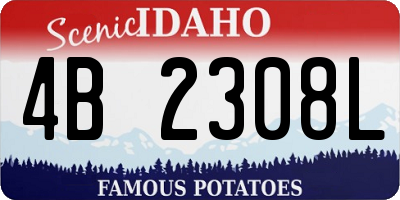 ID license plate 4B2308L