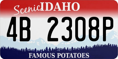ID license plate 4B2308P