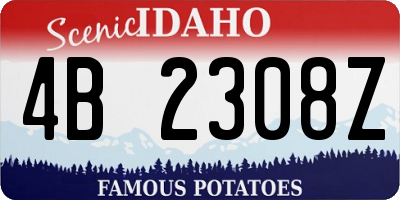 ID license plate 4B2308Z