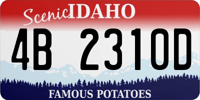 ID license plate 4B2310D