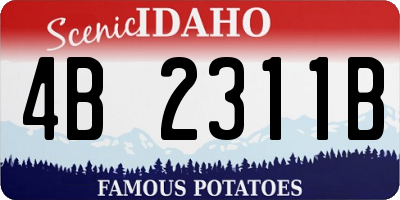 ID license plate 4B2311B